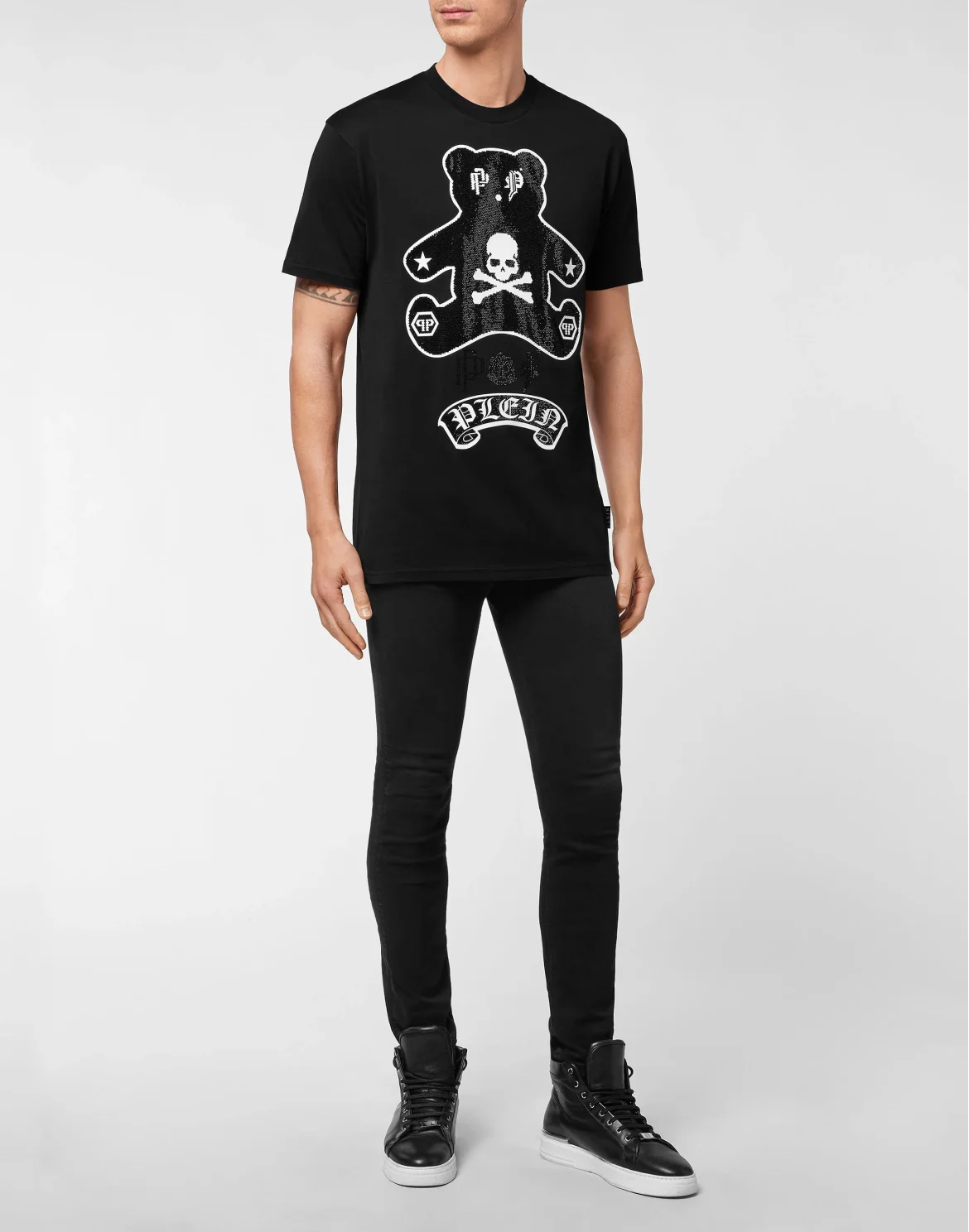 T-shirt Round Neck SS Teddy Bear, цвет: Черный