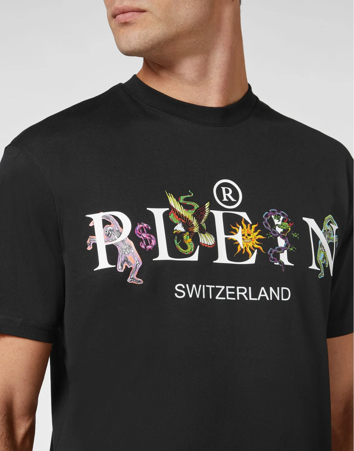 Jersey T-shirt Round Neck SS Tattoo, цвет: Черный