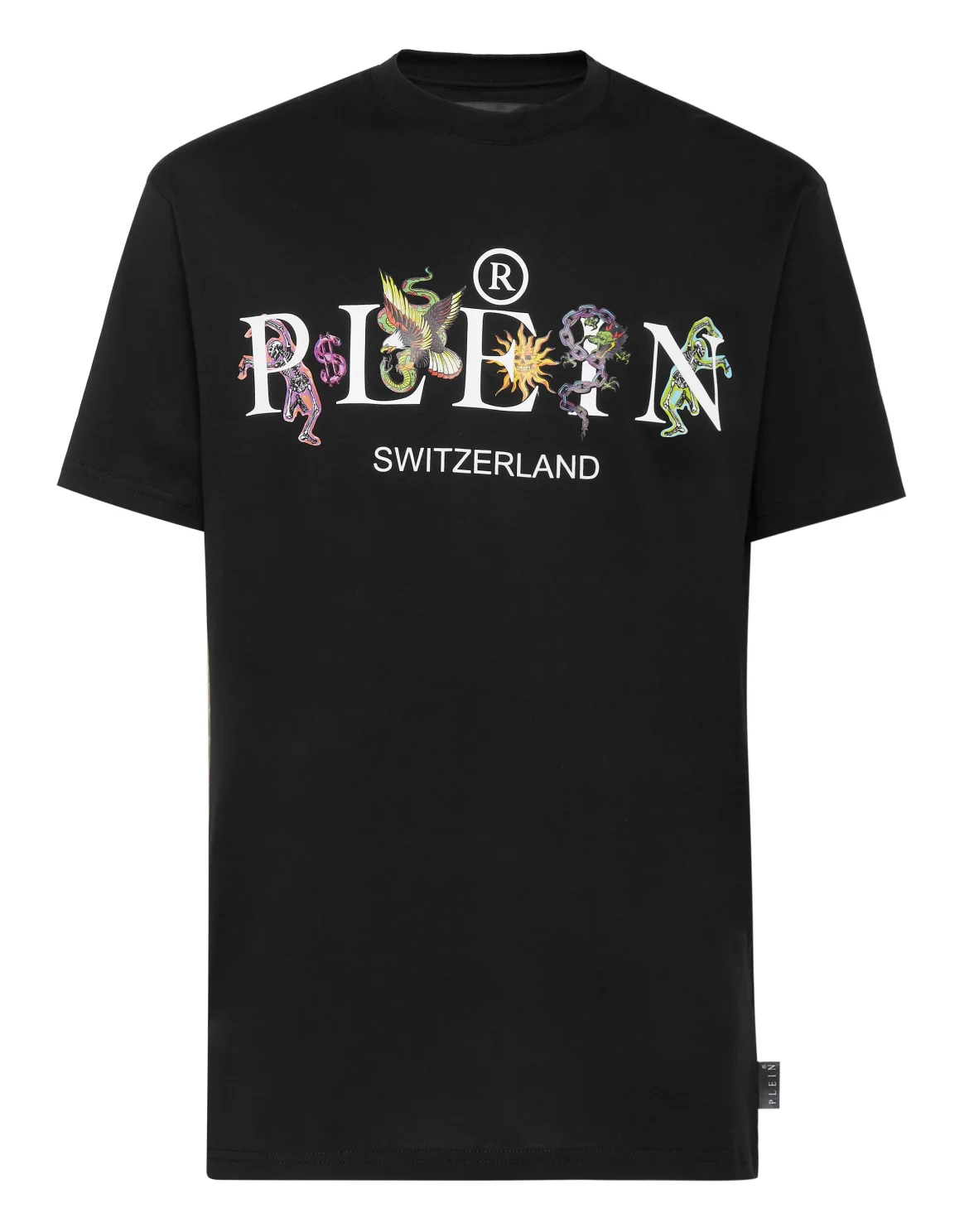Jersey T-shirt Round Neck SS Tattoo, цвет: Черный