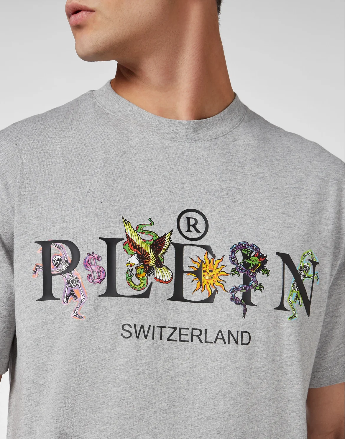 Jersey T-shirt Round Neck SS Tattoo, цвет: Серый