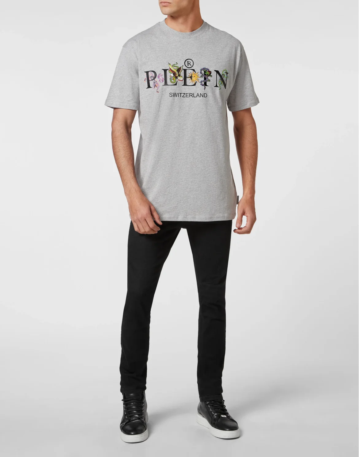 Jersey T-shirt Round Neck SS Tattoo, цвет: Серый