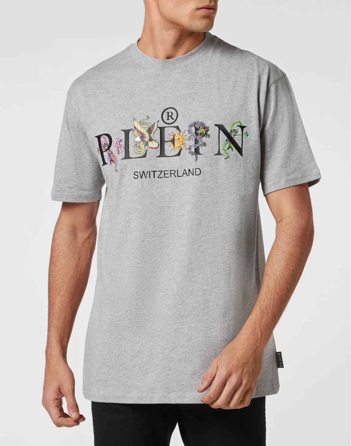 Jersey T-shirt Round Neck SS Tattoo, цвет: Серый