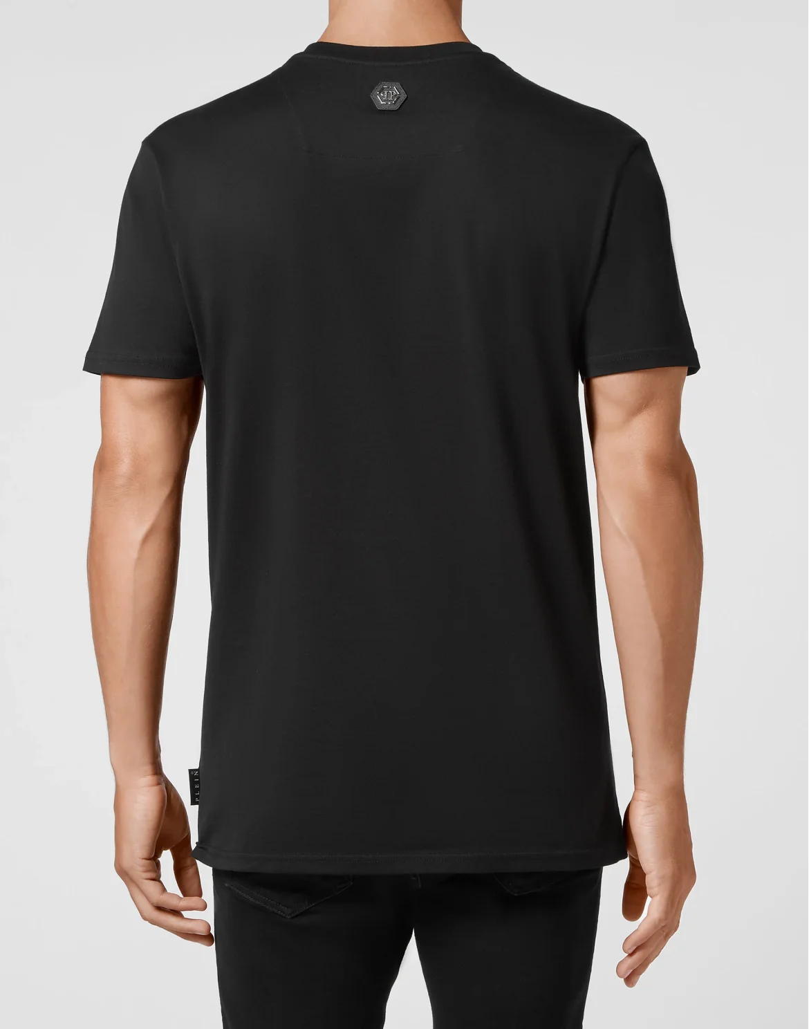 T-shirt Round Neck SS Hexagon with Crystals, цвет: Черный