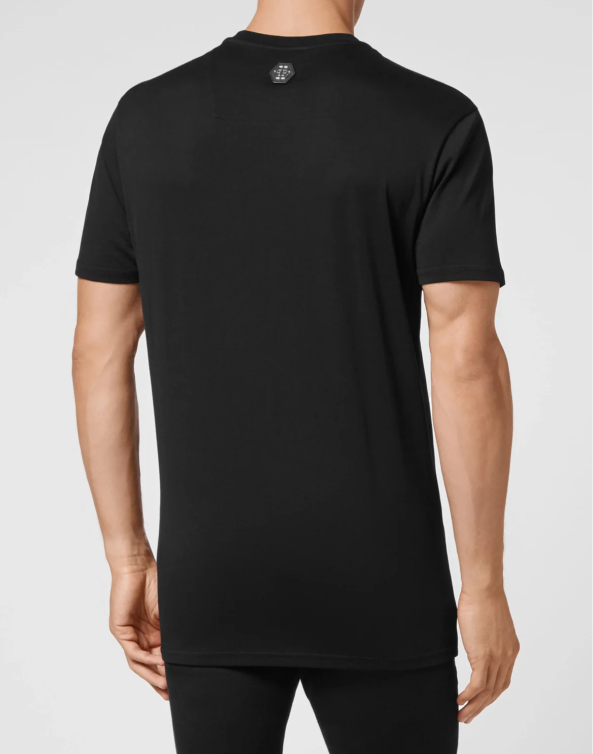 T-shirt Round Neck SS Hexagon with Crystals, цвет: Черный
