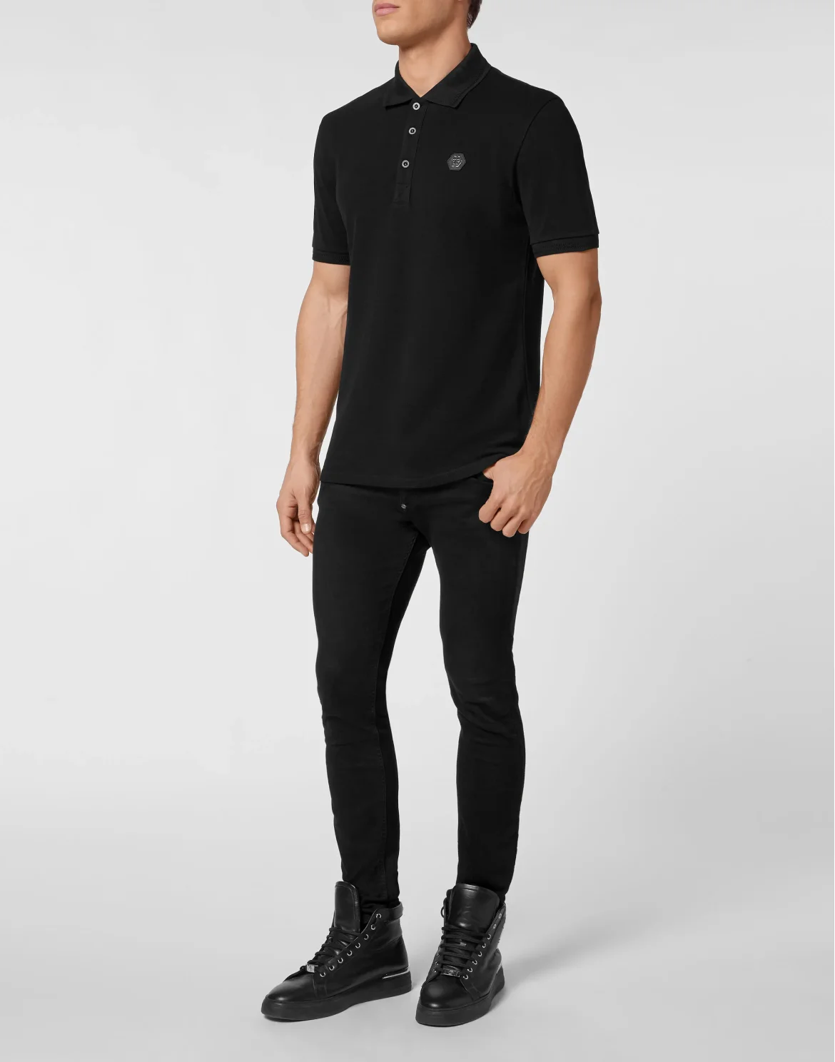Slim Fit Polo shirt SS Iconic Plein, цвет: Черный