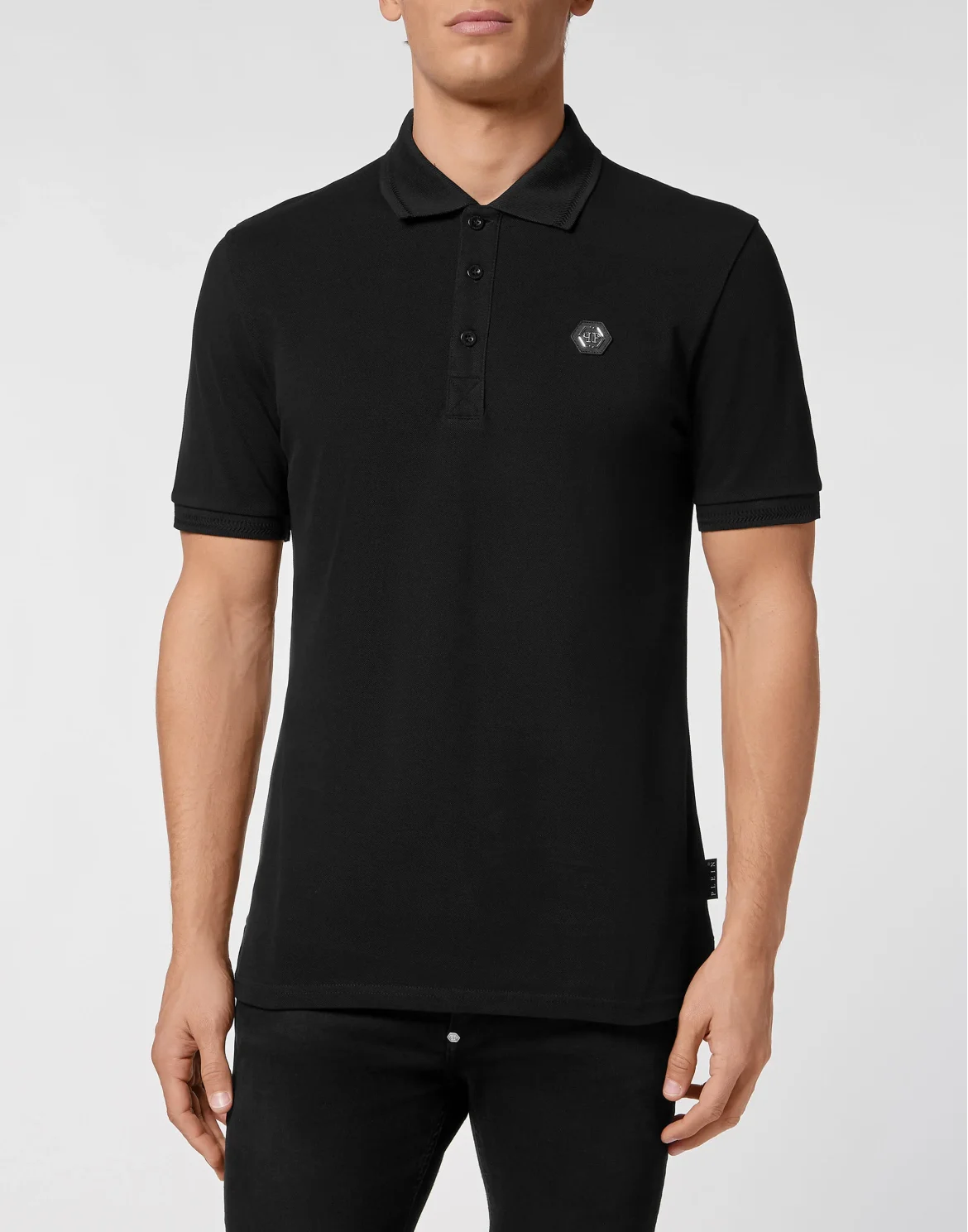 Slim Fit Polo shirt SS Iconic Plein, цвет: Черный