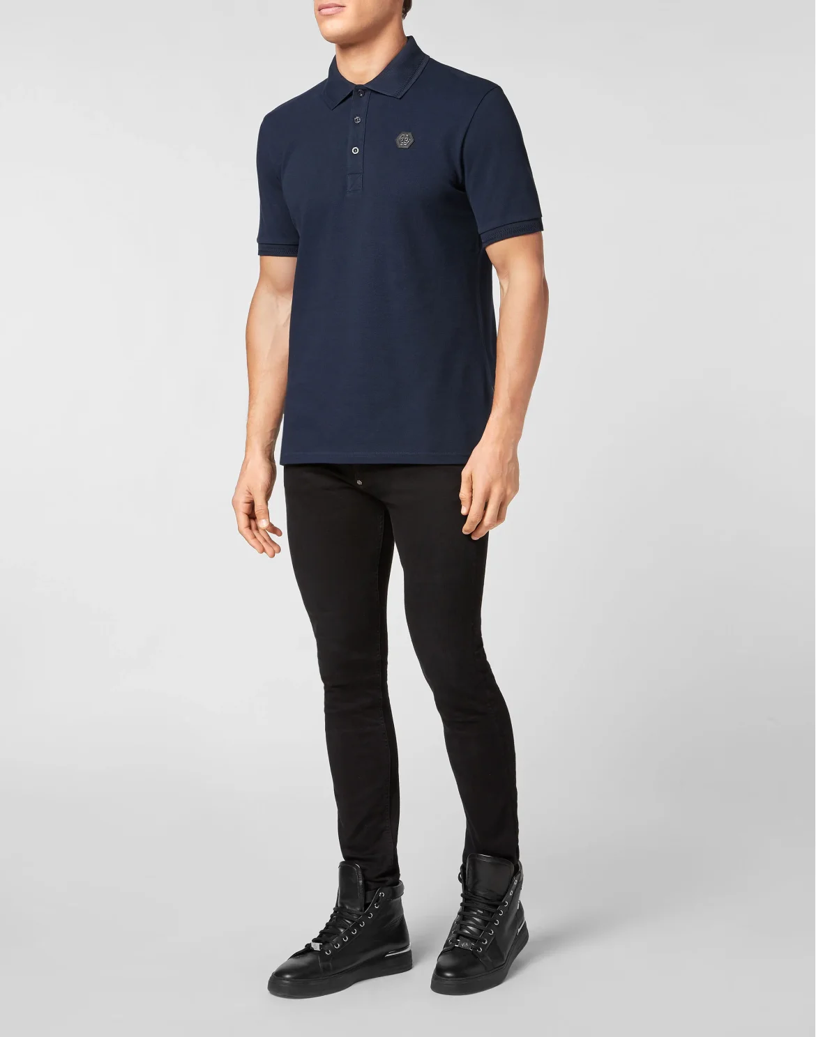 Slim Fit Polo shirt SS Iconic Plein, цвет: Синий