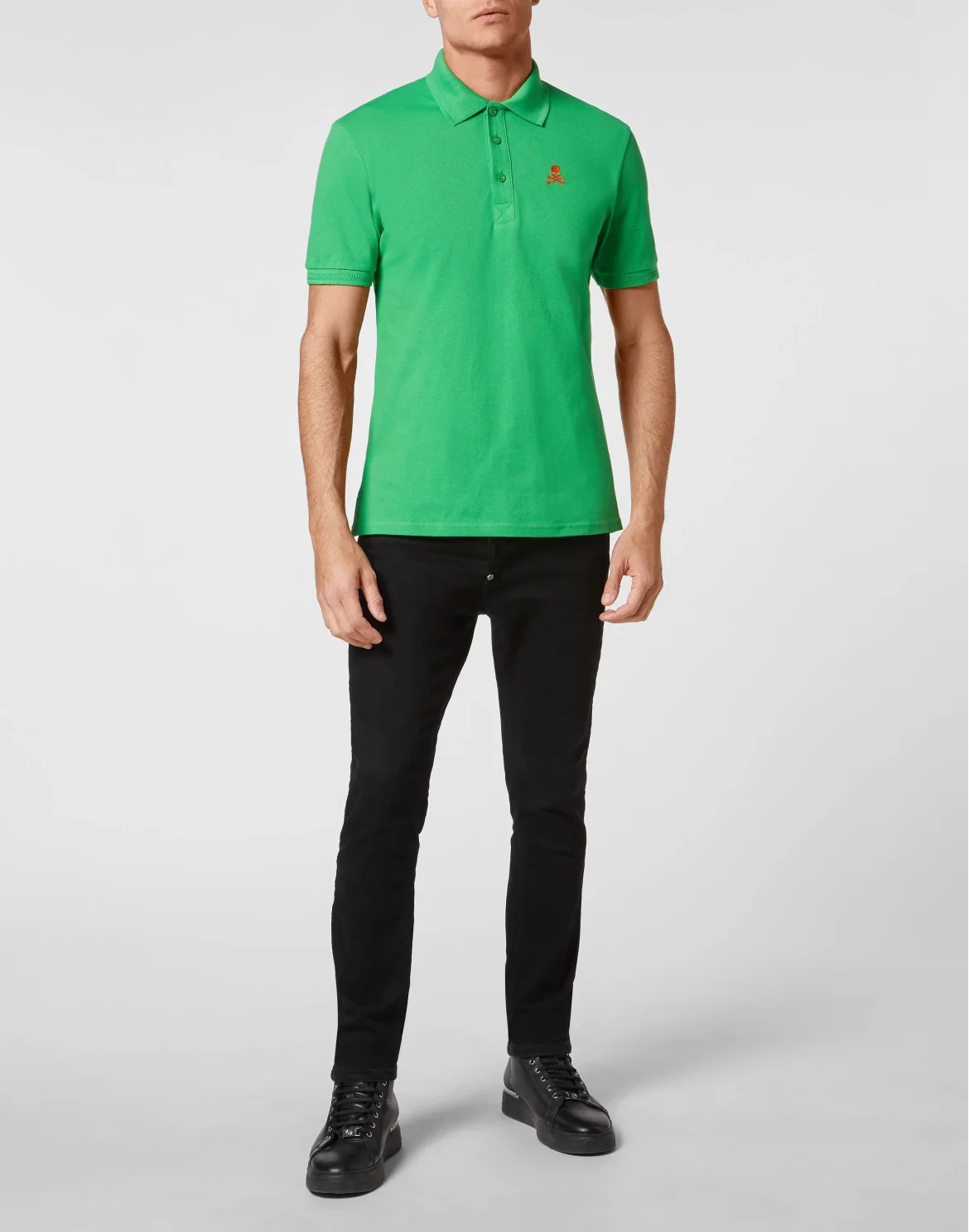 Slim Fit Polo shirt SS Gothic Plein, цвет: Зеленый