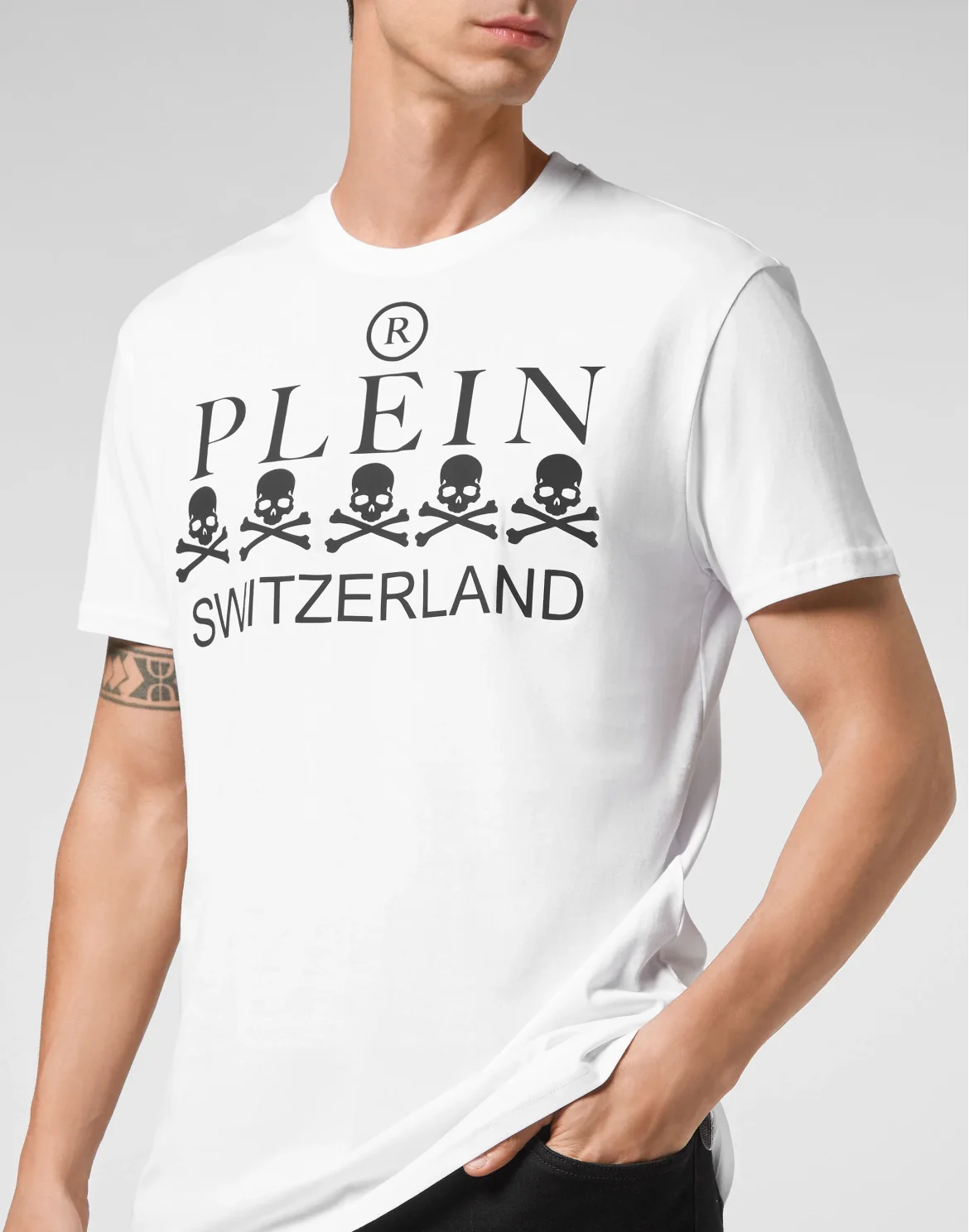 T-shirt Round Neck SS Iconic Plein, цвет: Белый
