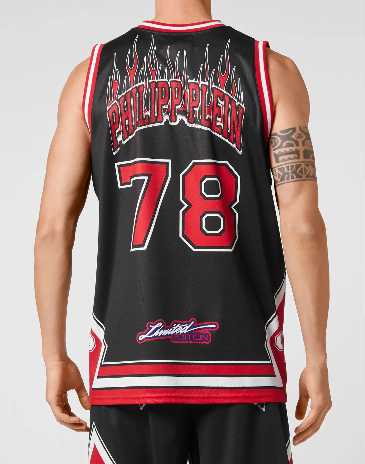 Basket Tank Top Skull on fire, цвет: Черный