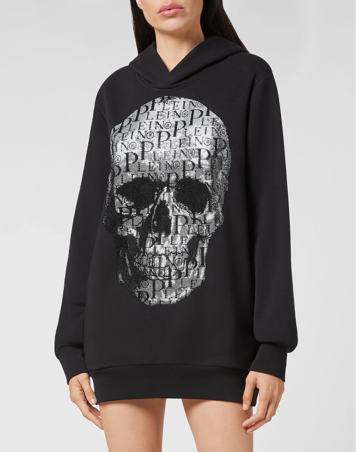 Hoodie sweatshirt Stones Skull and Plein, цвет: Черный