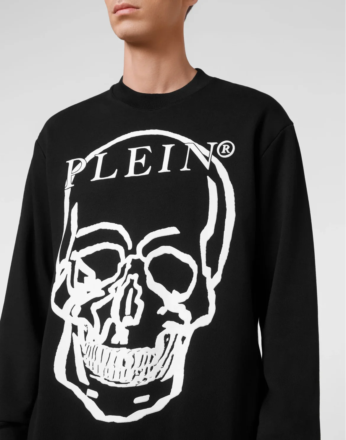 Sweatshirt LS Skull and Plein, цвет: Черный