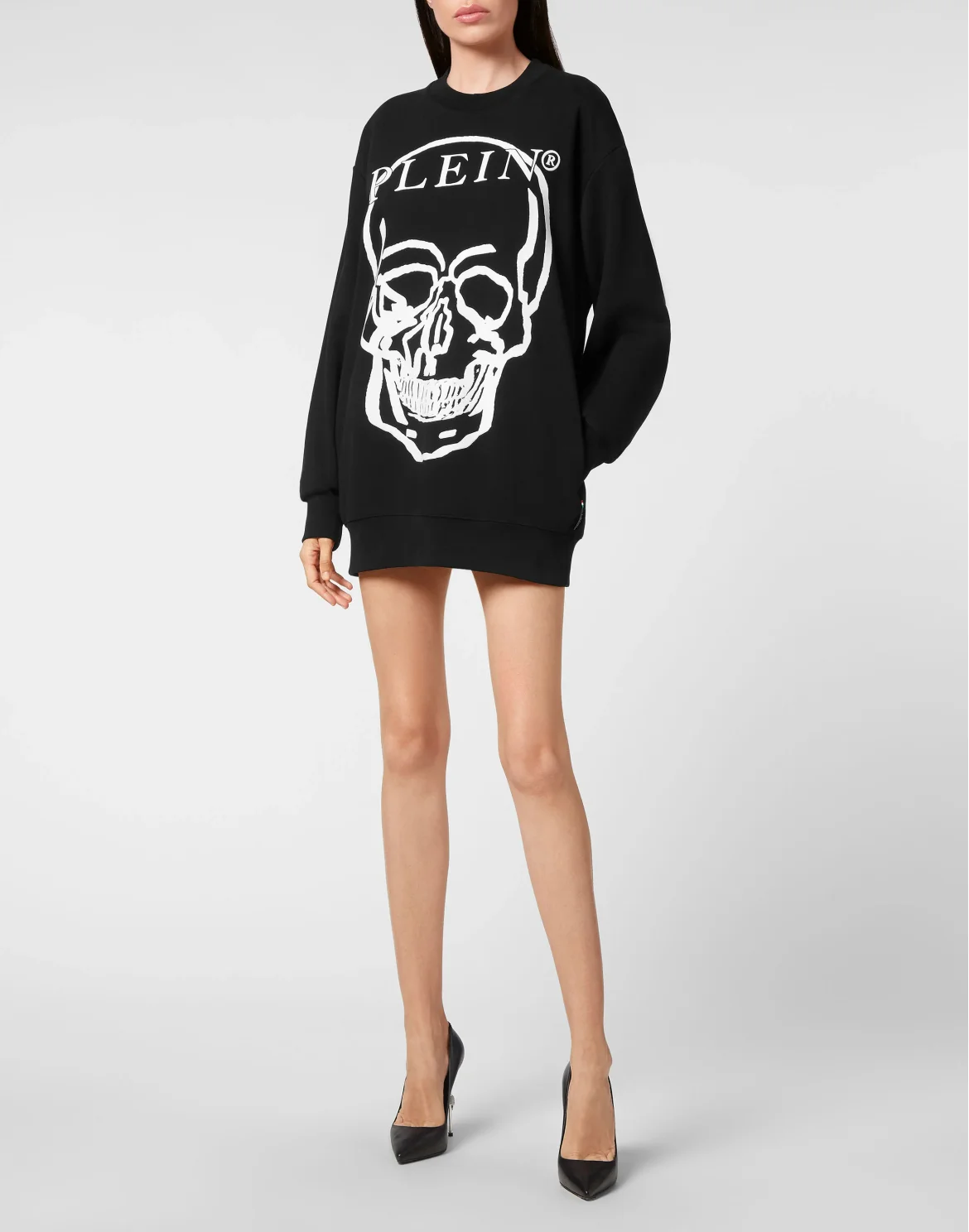 Sweatshirt LS Skull and Plein, цвет: Черный