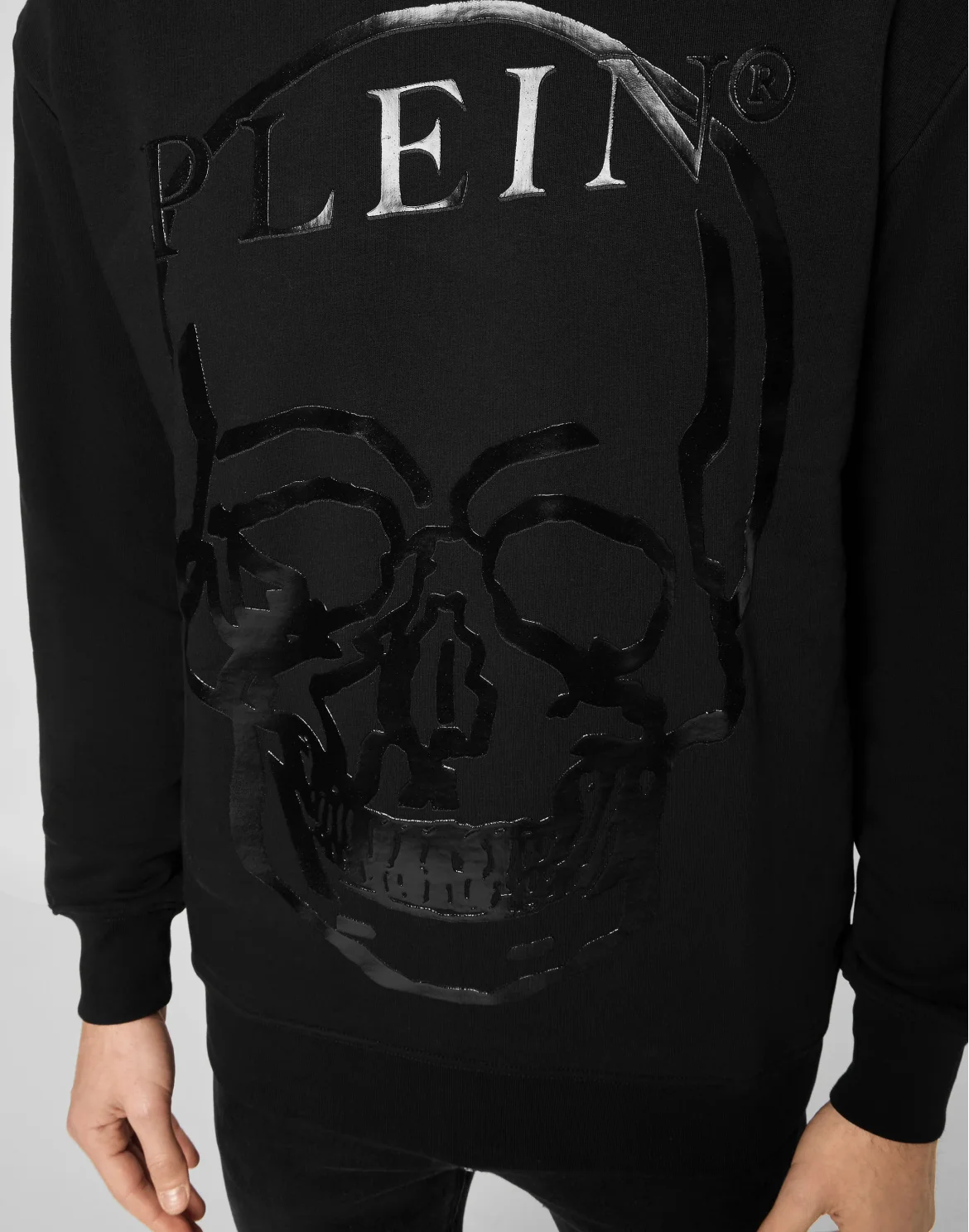 Sweatshirt LS Skull and Plein, цвет: Черный