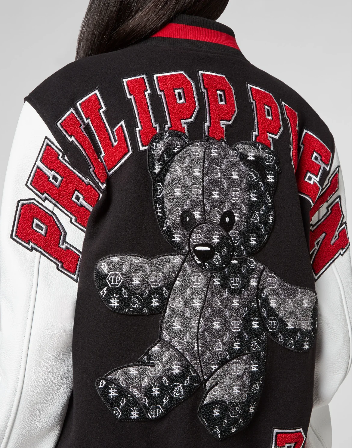 College Bomber  Teddy Bear, цвет: Черный