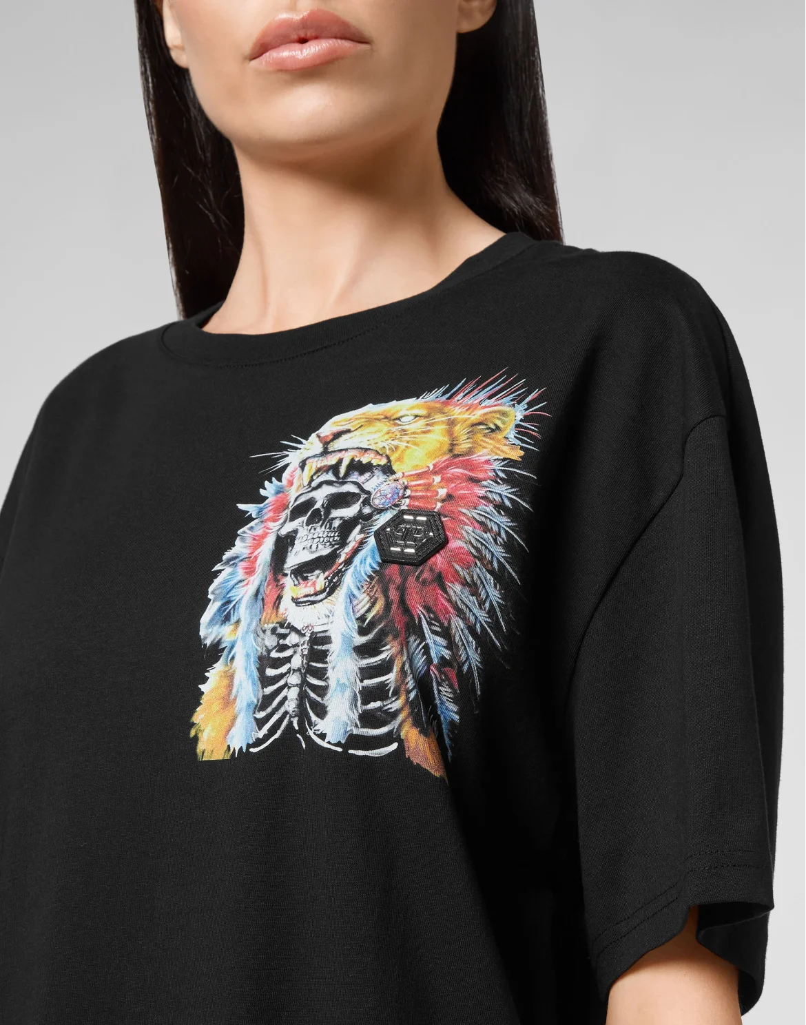 T-shirt Round Neck SS stones Navajo, цвет: Черный