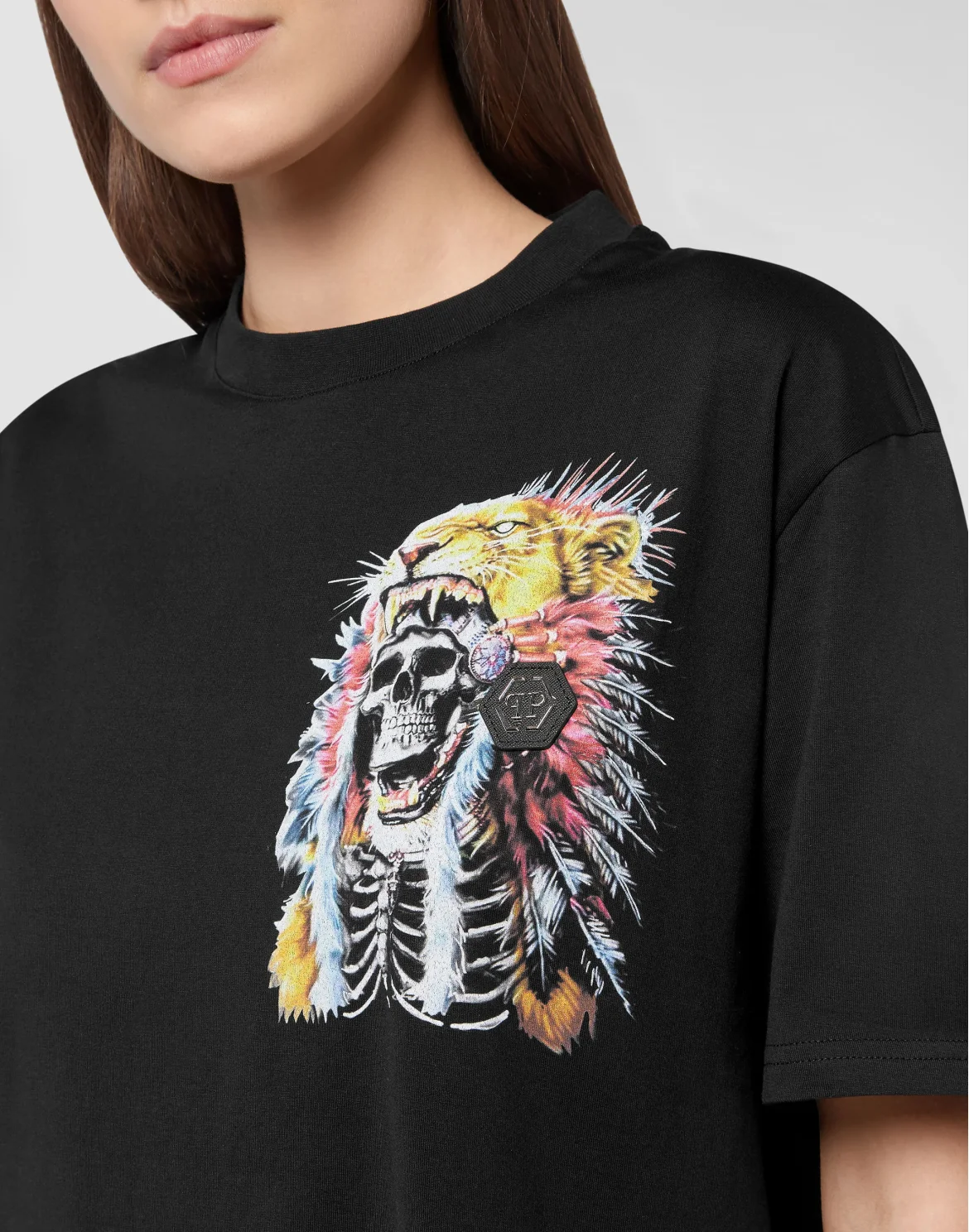 T-shirt Round Neck SS stones Navajo, цвет: Черный