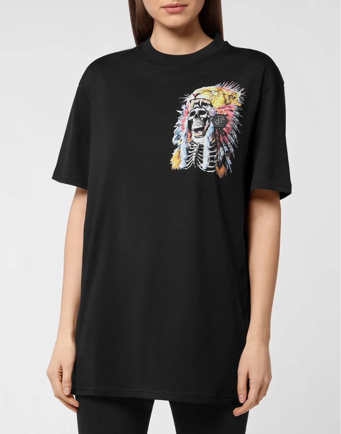 T-shirt Round Neck SS stones Navajo, цвет: Черный