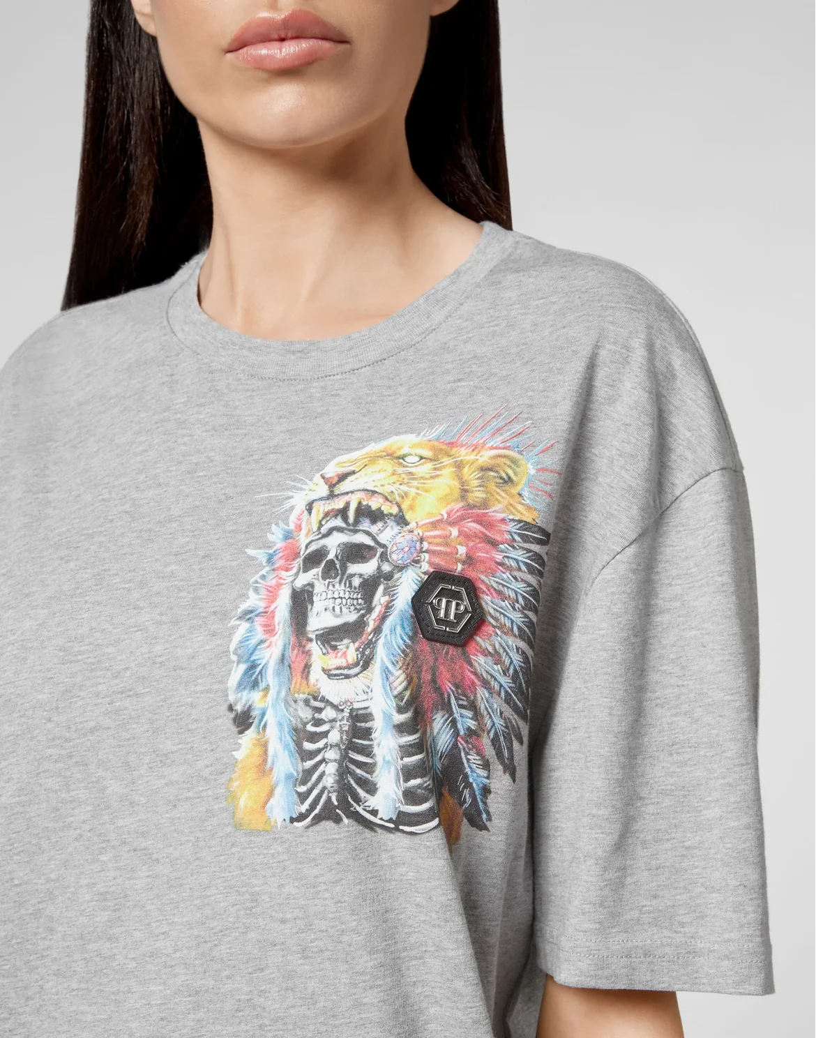 T-shirt Round Neck SS stones Navajo, цвет: Серый