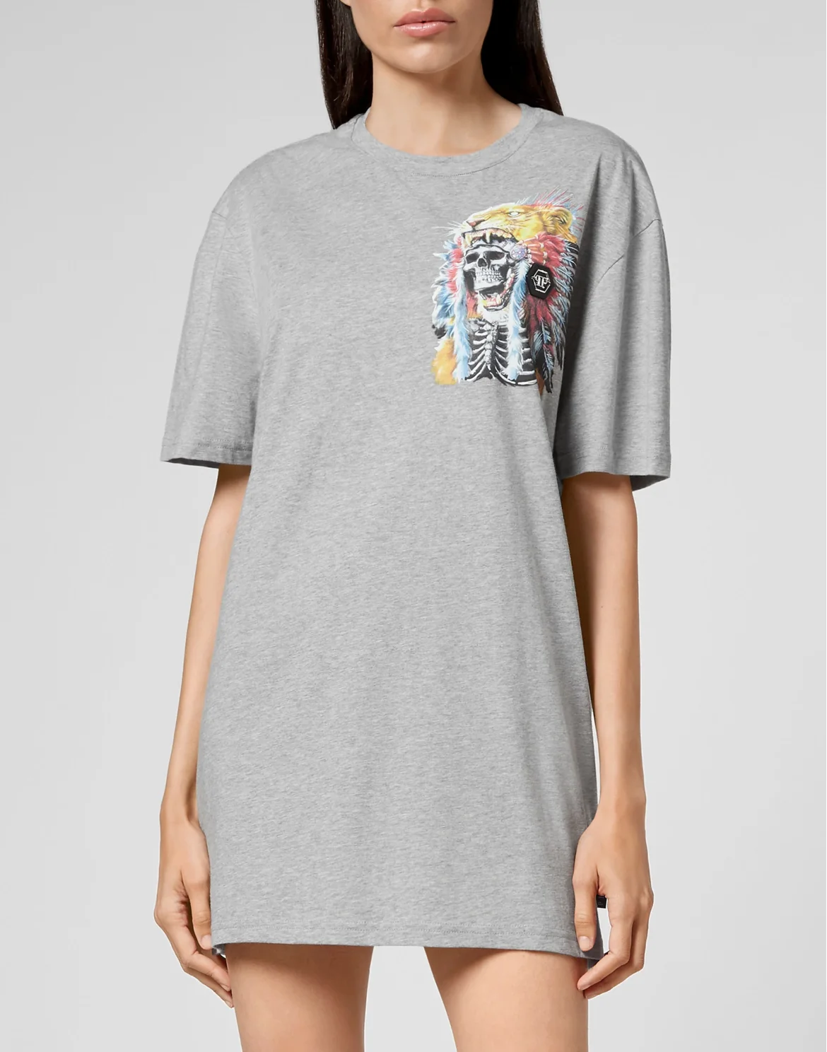 T-shirt Round Neck SS stones Navajo, цвет: Серый