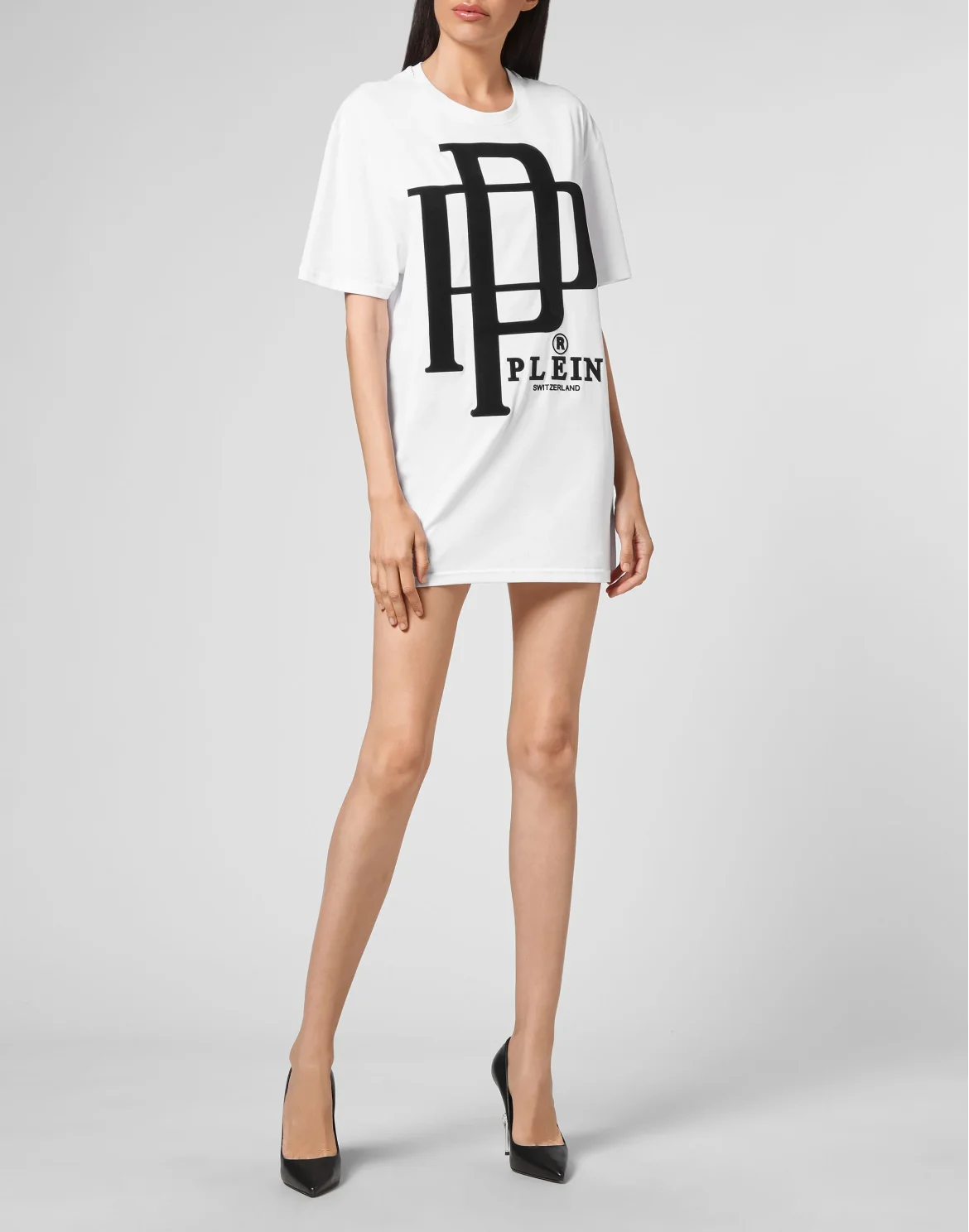 T-shirt Round Neck SS Flock print, цвет: Белый
