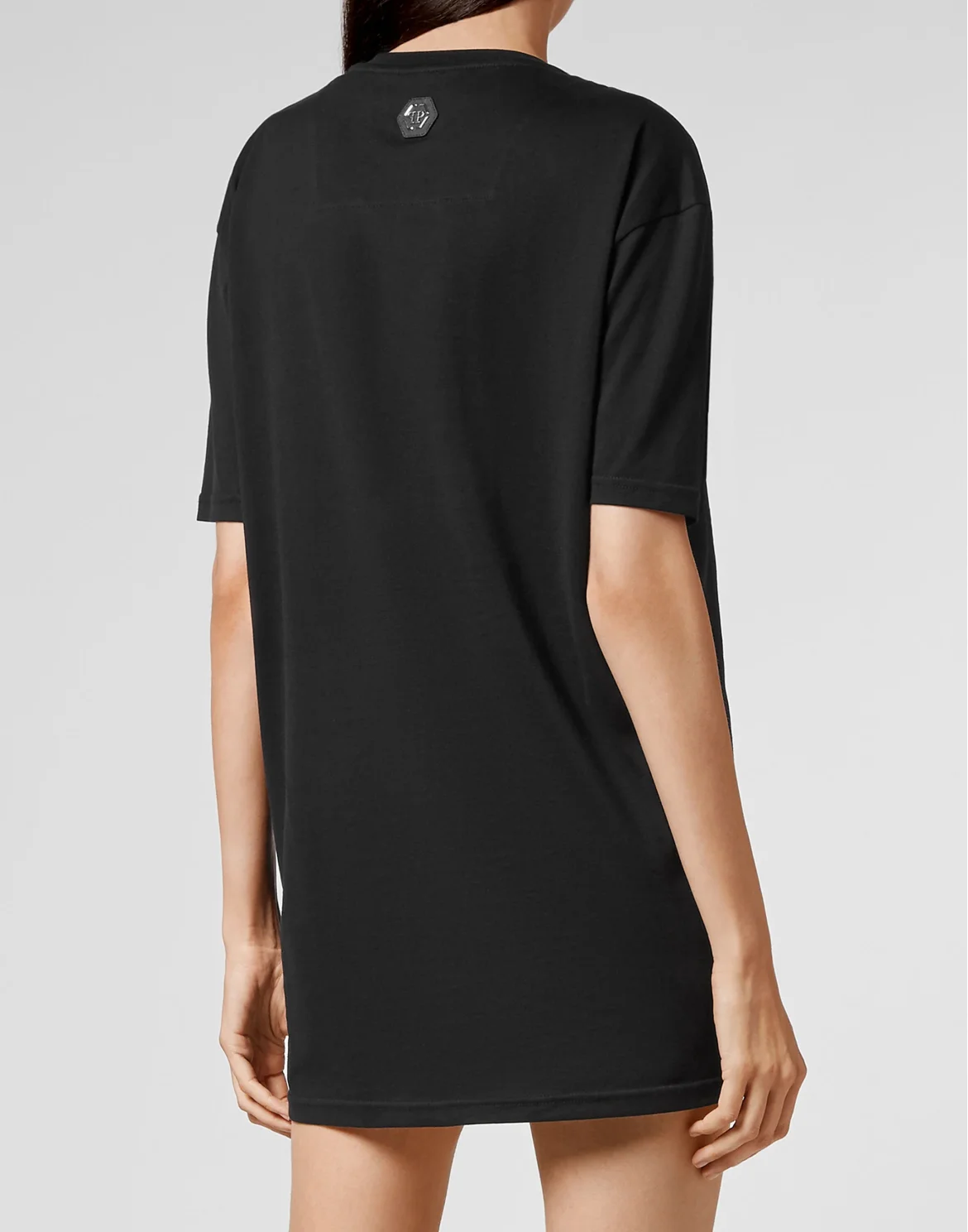 T-shirt Round Neck SS Flock print, цвет: Черный
