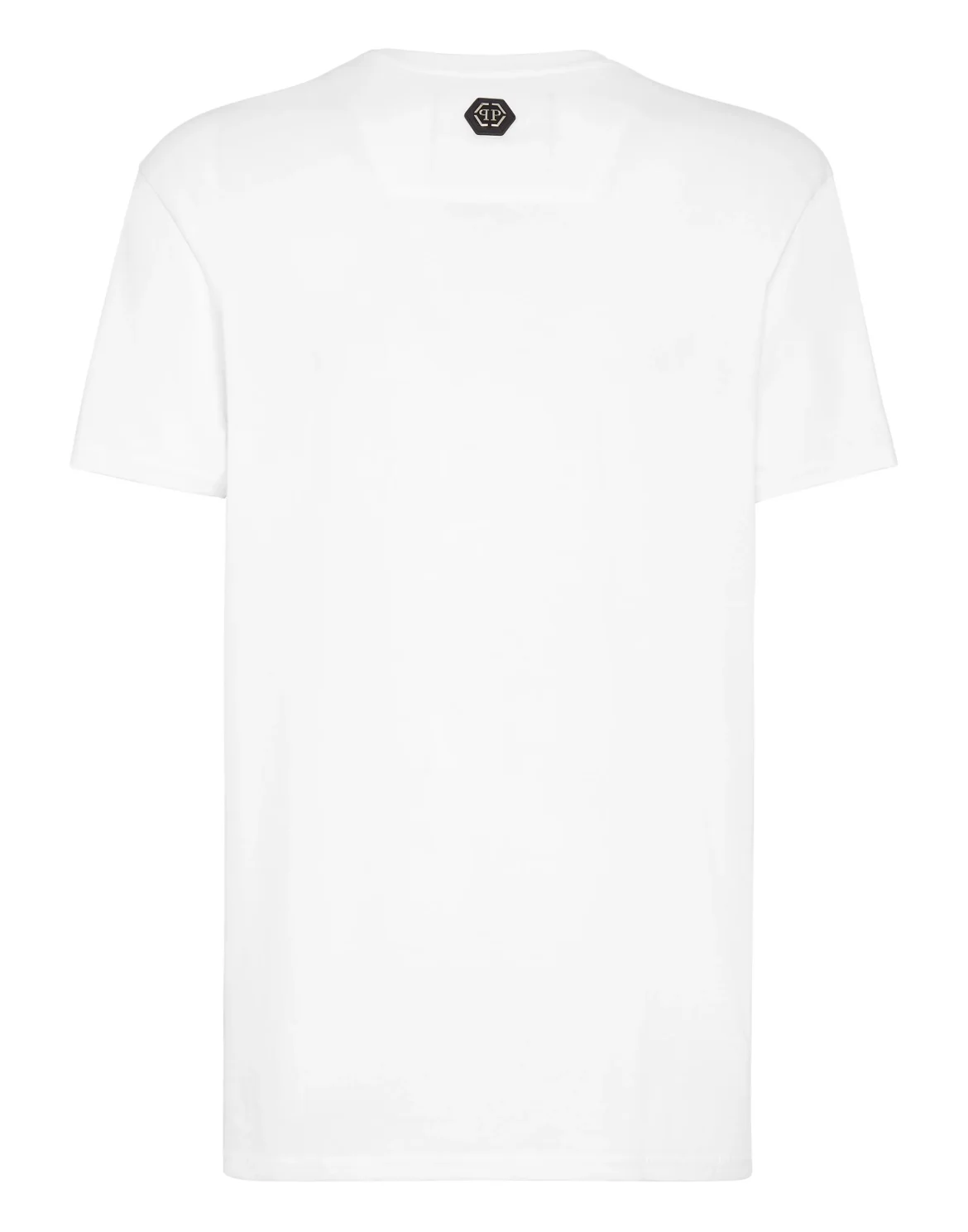 T-shirt Round Neck SS Skull and Plein with Crystals, цвет: Белый