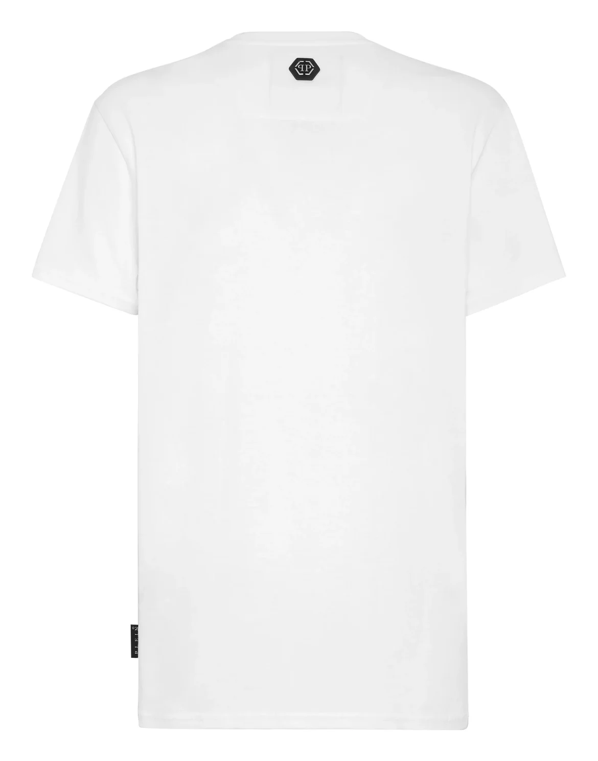 T-shirt Round Neck SS Skull and Plein with Crystals, цвет: Белый