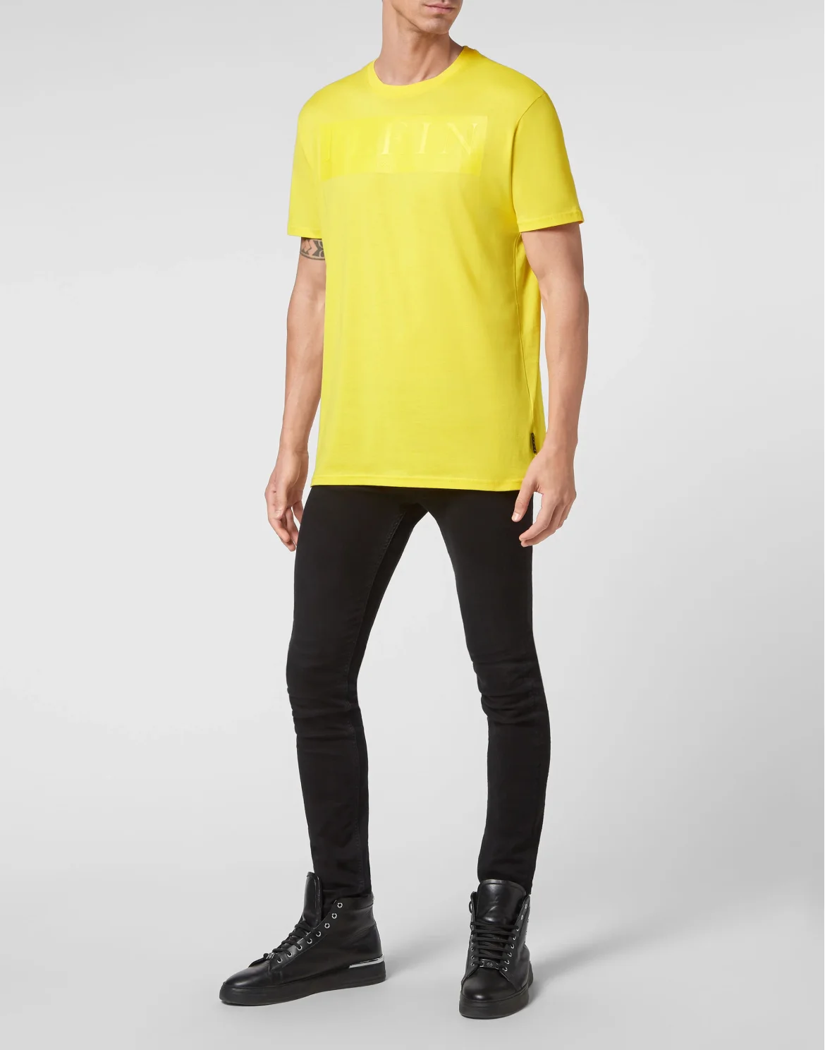 T-shirt Round Neck SS Iconic Plein, цвет: Желтый