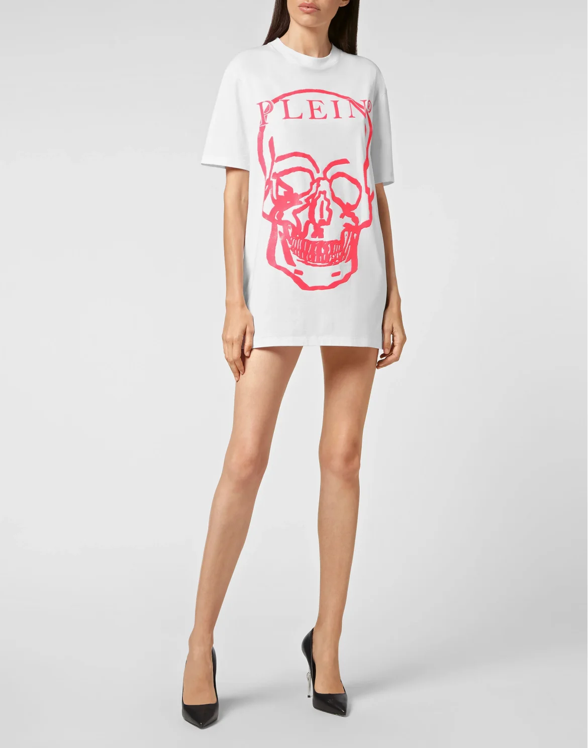 Jersey T-shirt Round Neck SS Skull and Plein, цвет: Белый
