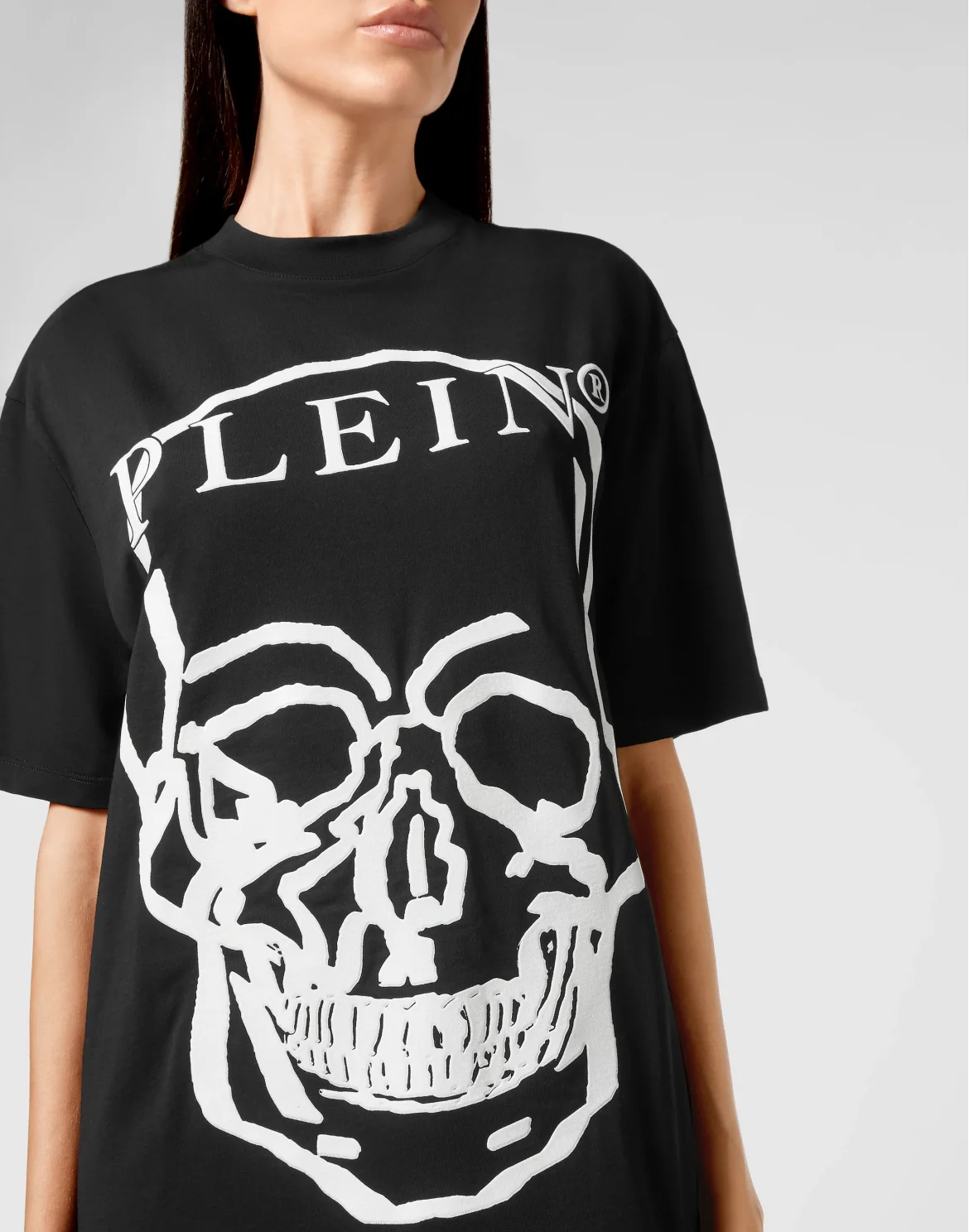 Jersey T-shirt Round Neck SS Skull and Plein, цвет: Черный