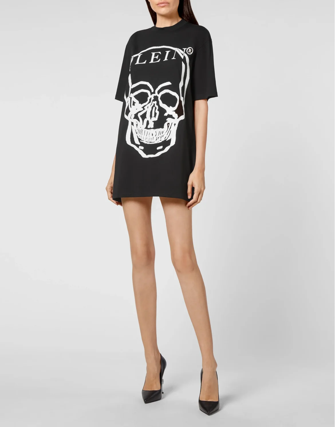 Jersey T-shirt Round Neck SS Skull and Plein, цвет: Черный