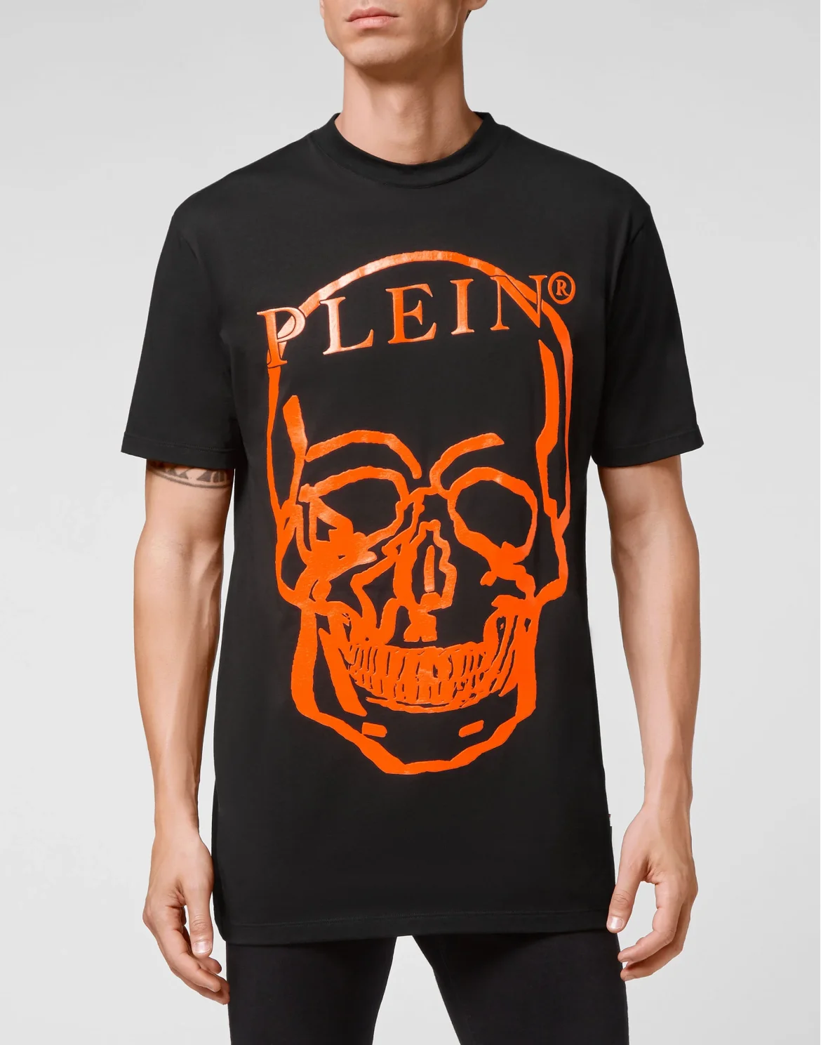 Jersey T-shirt Round Neck SS Skull and Plein, цвет: Черный