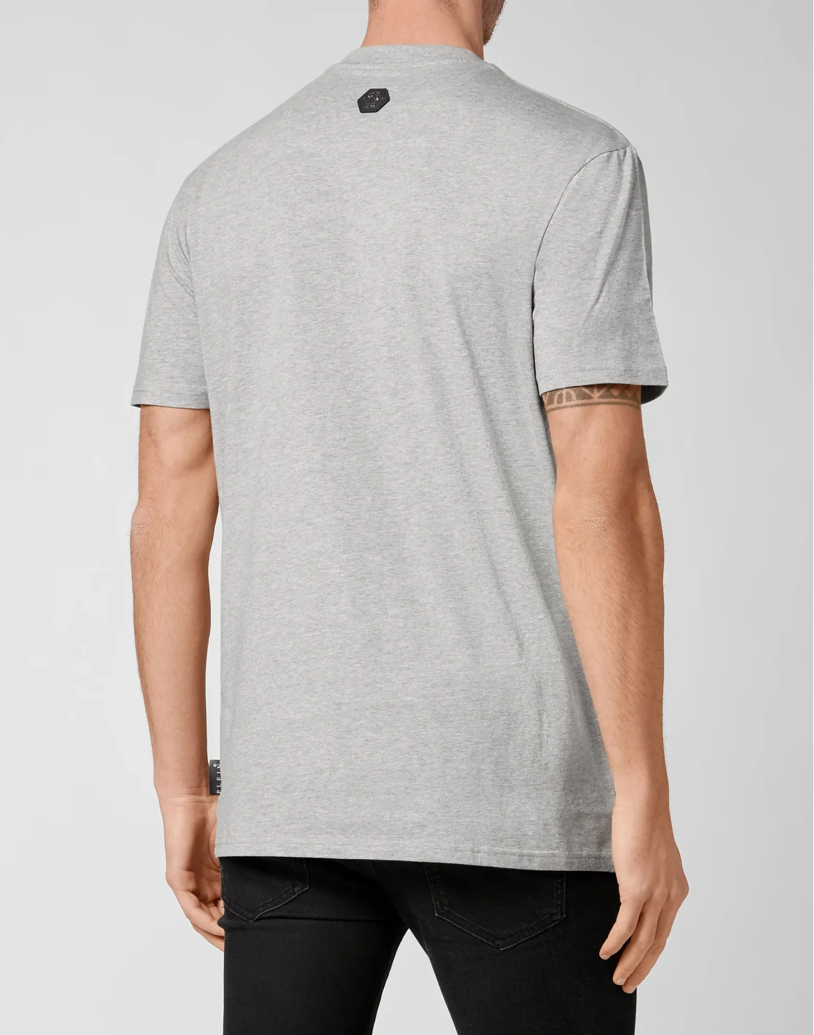 Jersey T-shirt Round Neck SS Iconic Plein, цвет: Серый
