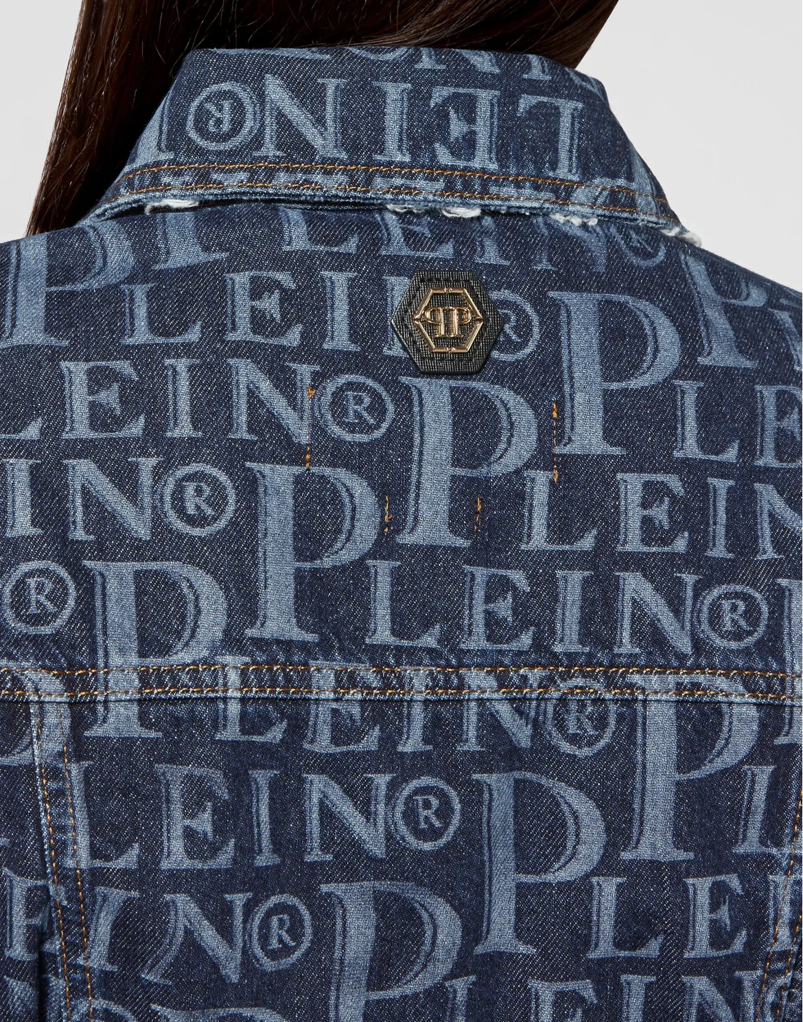 Denim Jacket Cropped Philipp Plein TM, цвет: Синий