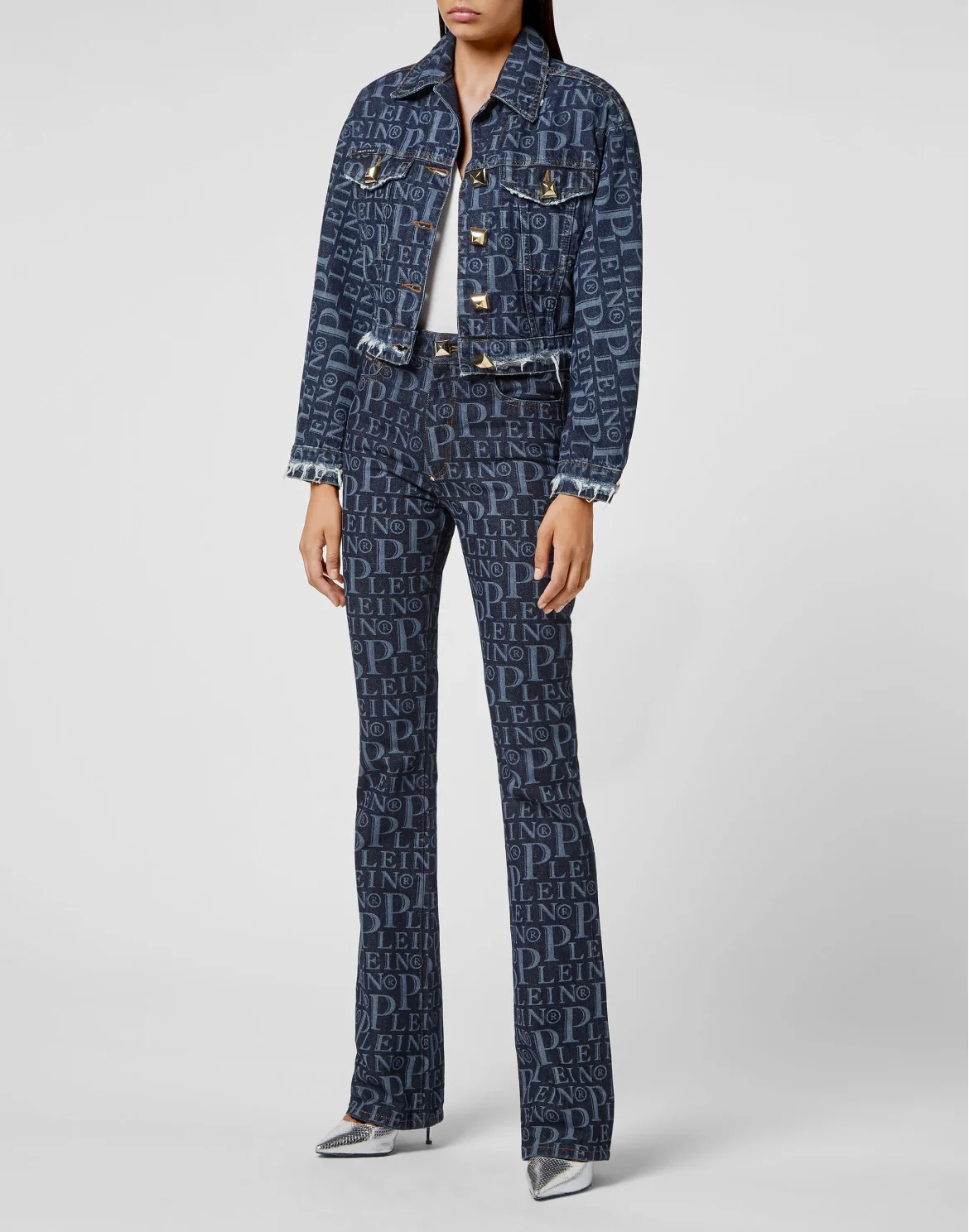 Denim Jacket Cropped Philipp Plein TM, цвет: Синий