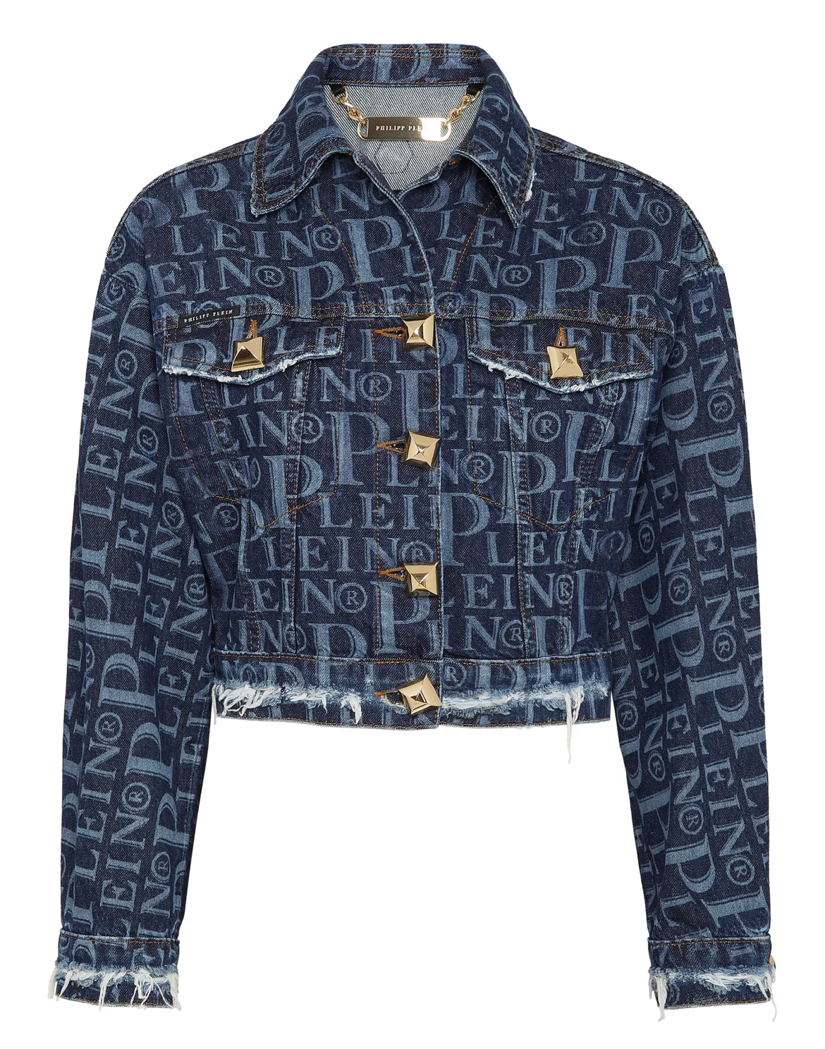 Denim Jacket Cropped Philipp Plein TM, цвет: Синий