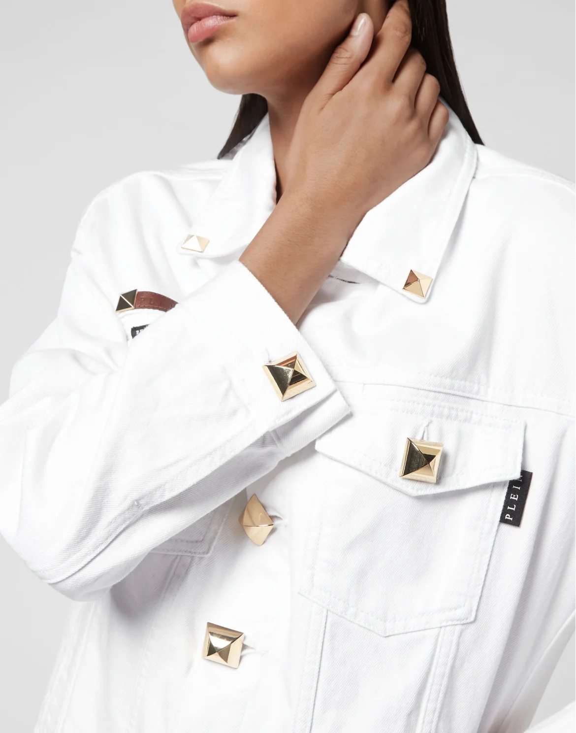 Denim Jacket Studs, цвет: Белый