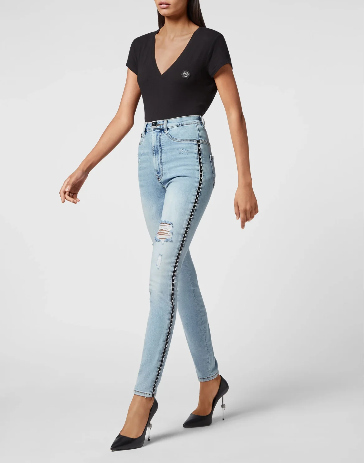 Super High Waist Jegging Stones, цвет: Синий