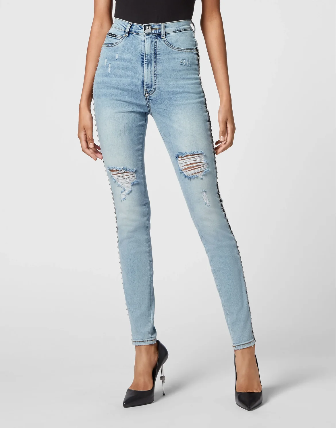 Super High Waist Jegging Stones, цвет: Синий
