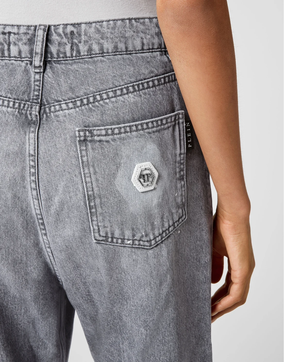 Denim Trousers Super Loose Fit, цвет: Серый