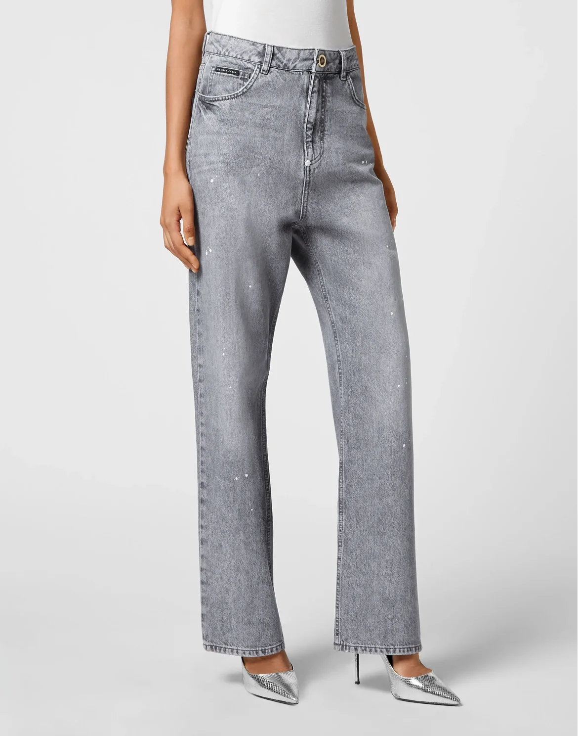 Denim Trousers Super Loose Fit, цвет: Серый