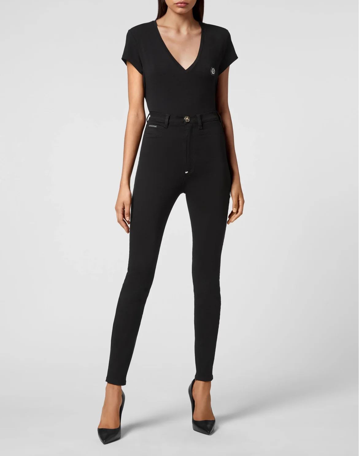 Super High Waist Jegging Skull, цвет: Черный