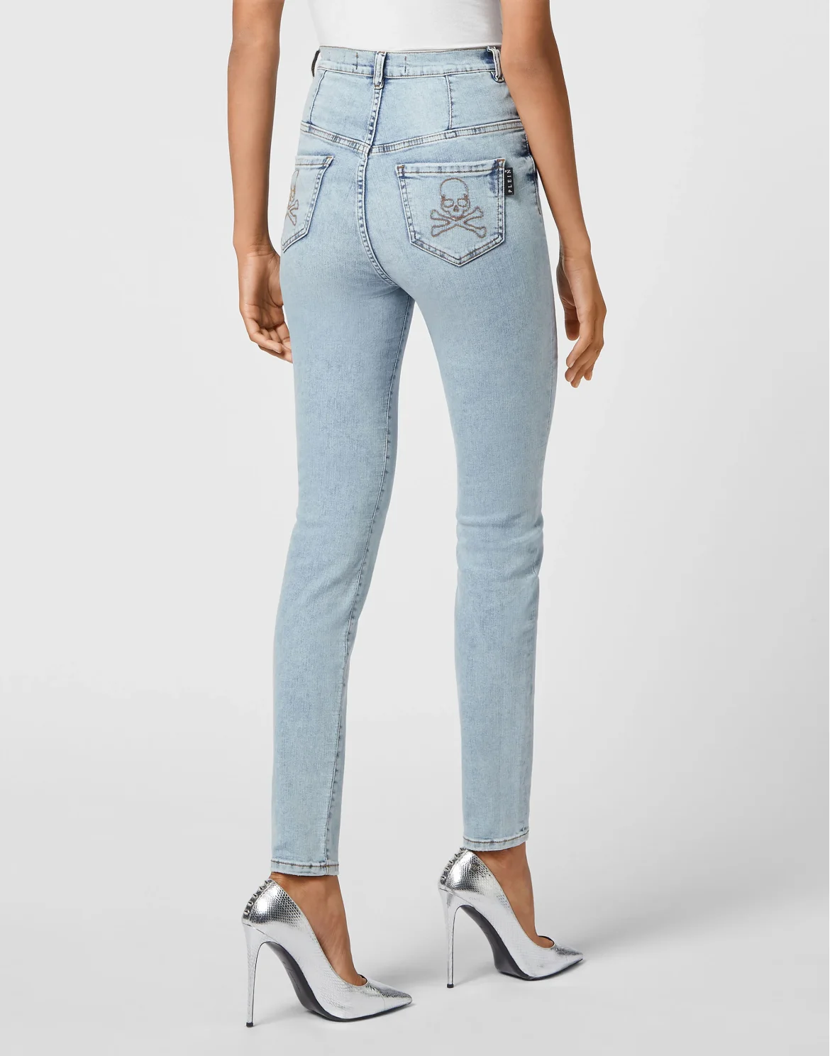 Super High Waist Jegging Skull, цвет: Синий