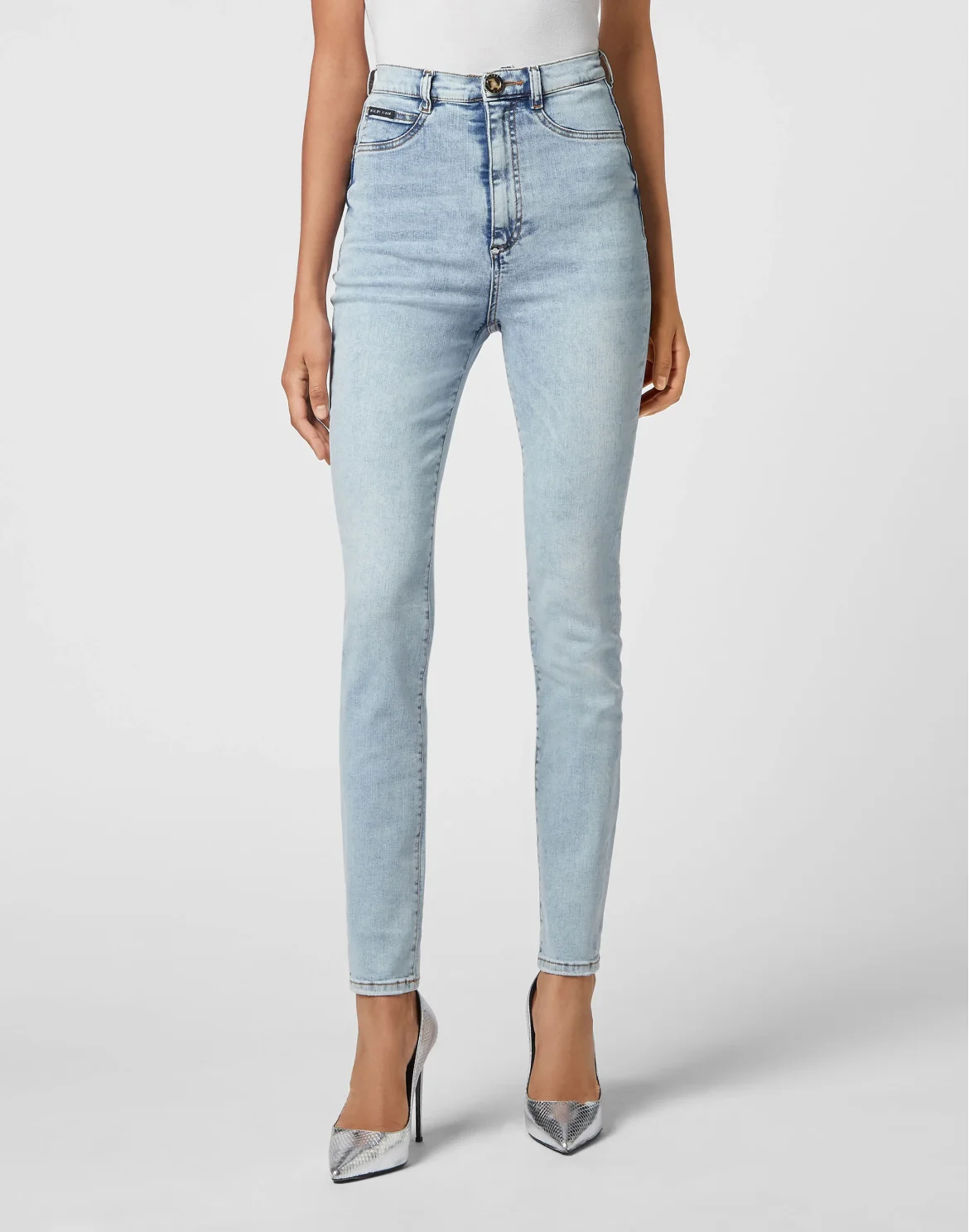 Super High Waist Jegging Skull, цвет: Синий