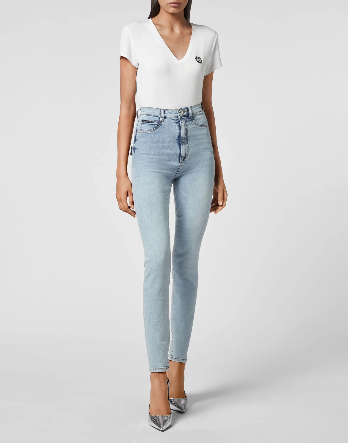 Denim Super High Waist Jegging, цвет: Синий