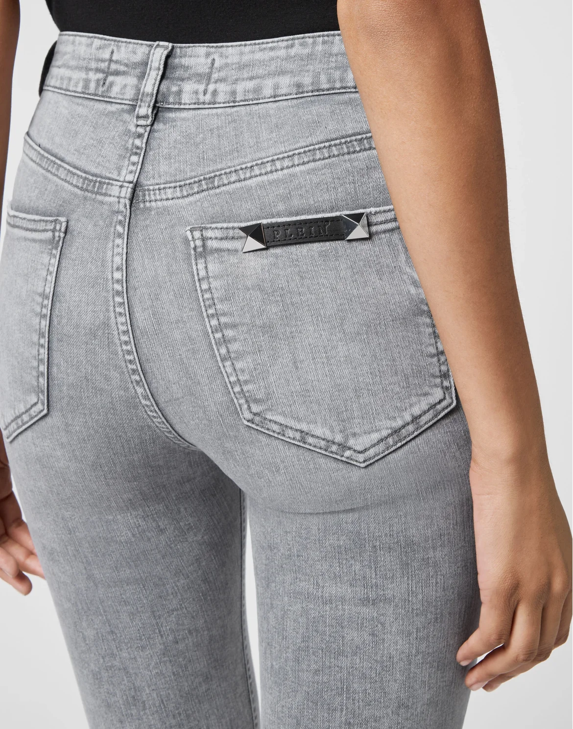 Denim Trousers Skinny, цвет: Серый
