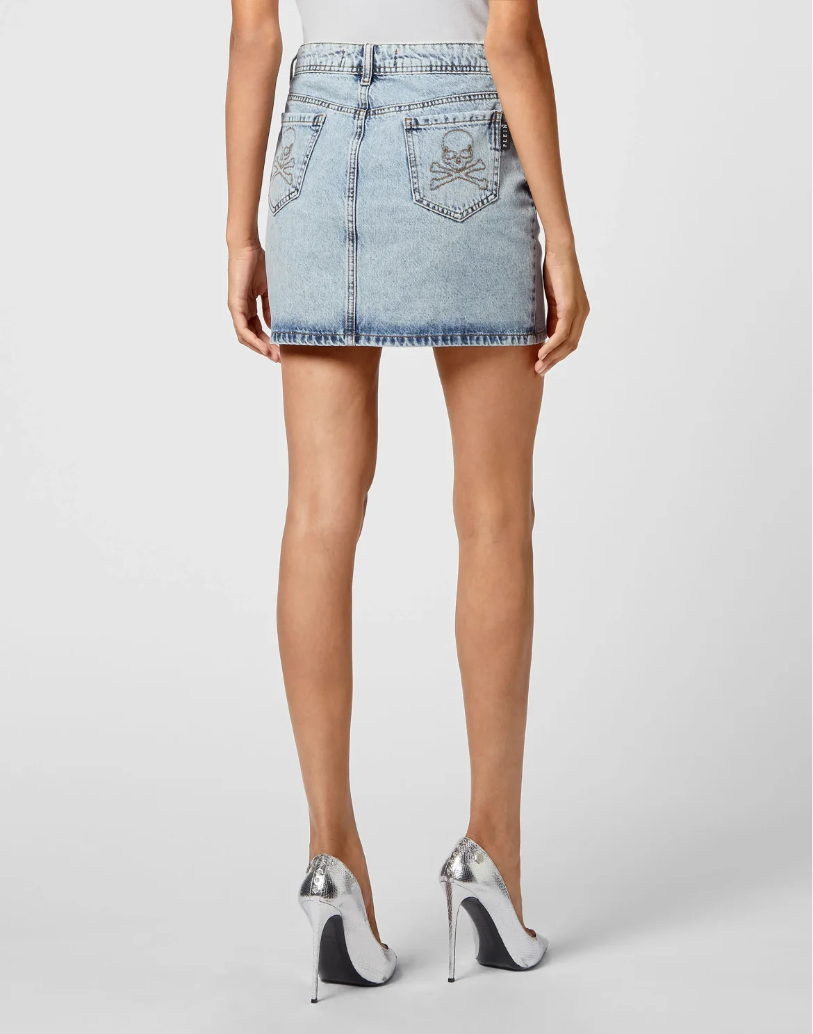 Denim Mini Skirt Skull, цвет: Синий