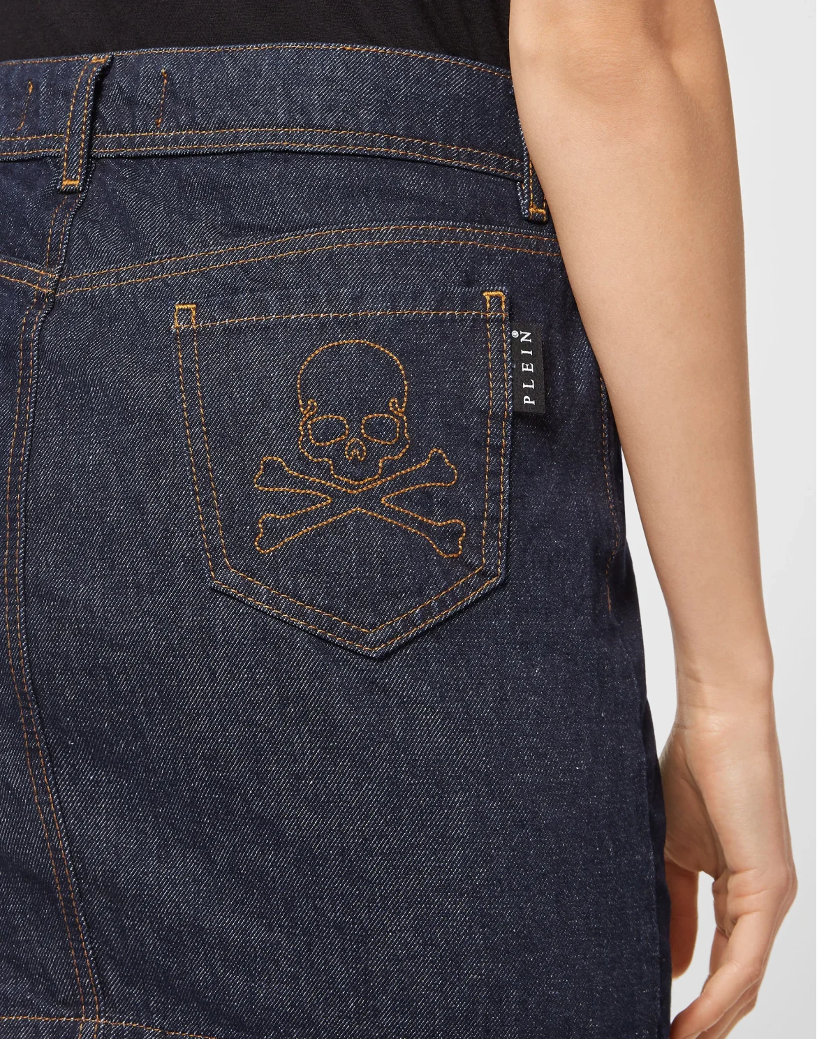 Denim Mini Skirt Skull, цвет: Синий