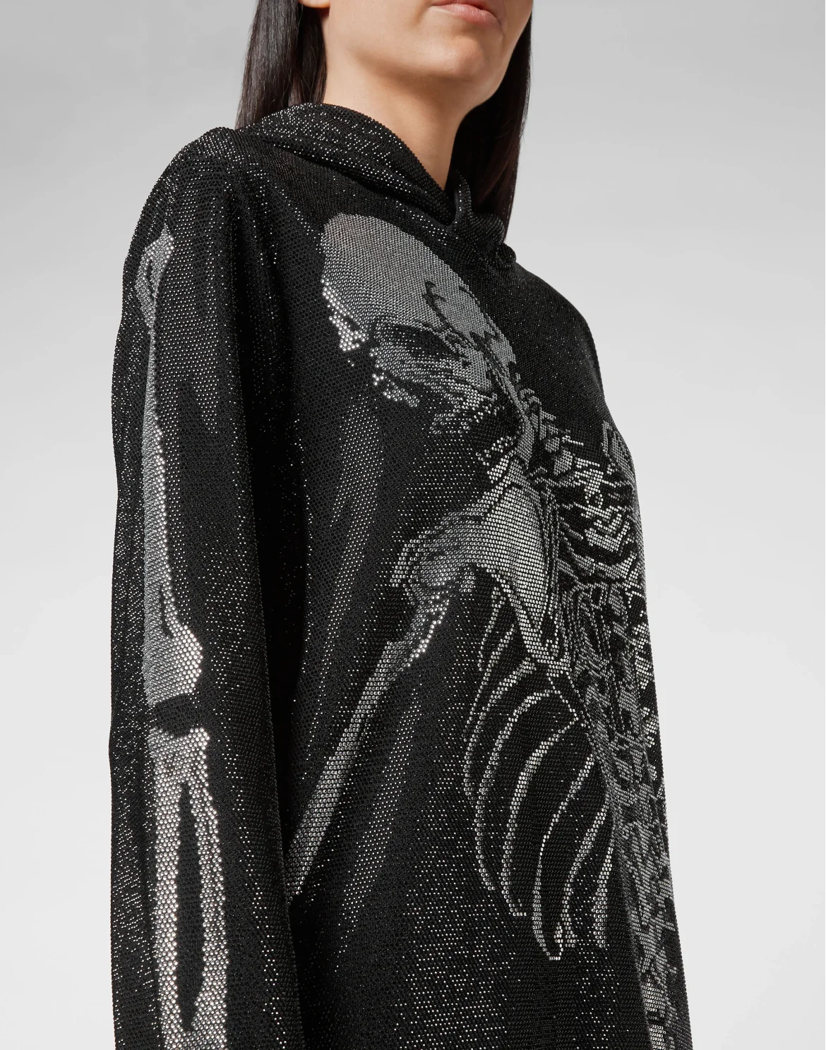 Hoodie sweatshirt Full Stones Skeleton, цвет: Черный